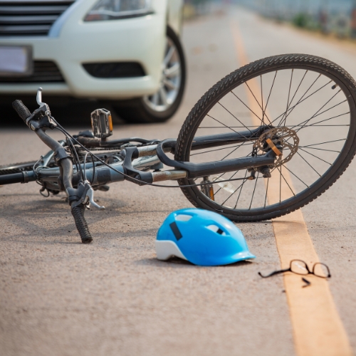car hit bicycle