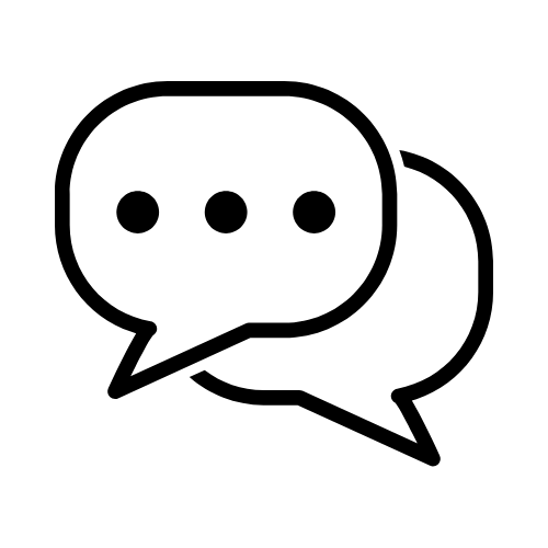 Simple black silhouette of a message