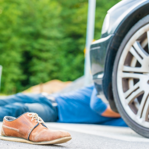 pedestrian got hit by car